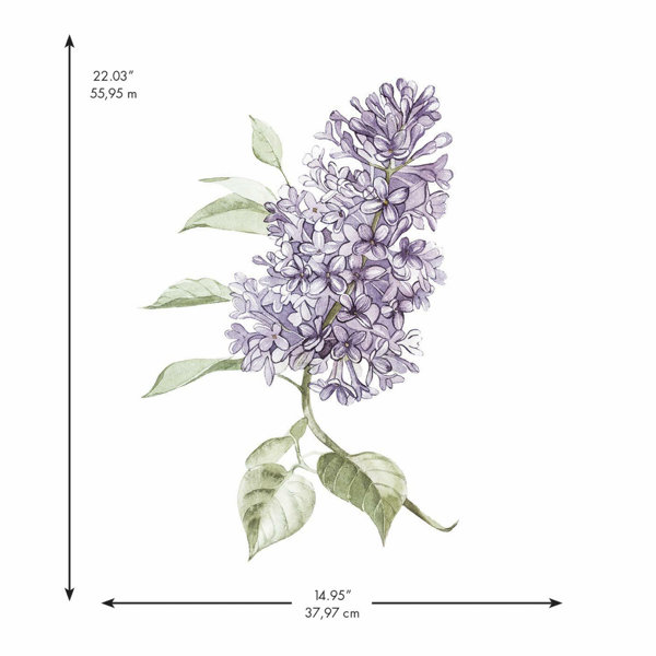 York Wallcoverings LILAC PEEL AND STICK GIANT WALL DECALS